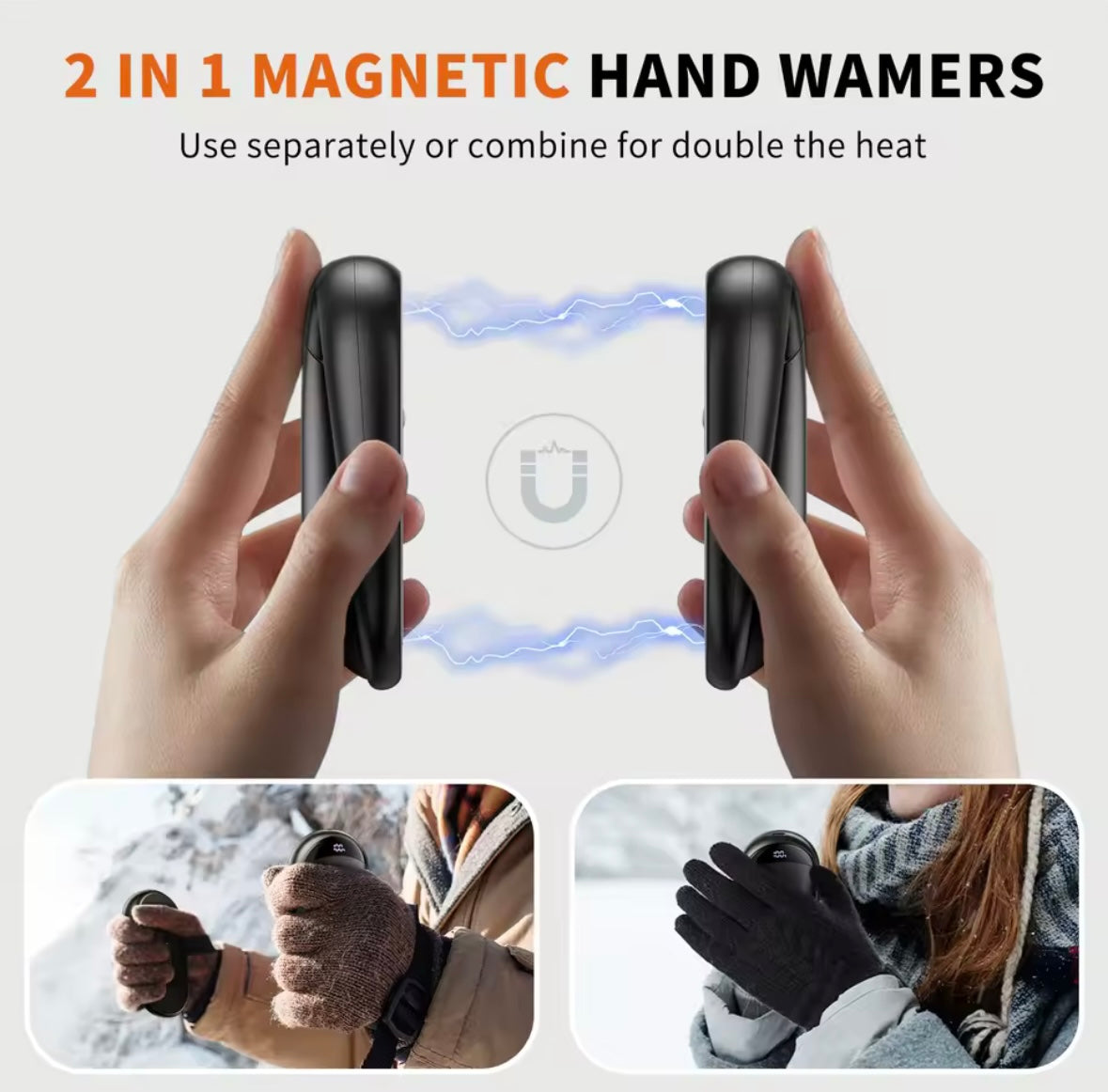 Premium Elektrischer 2-in-1 Handwärmer