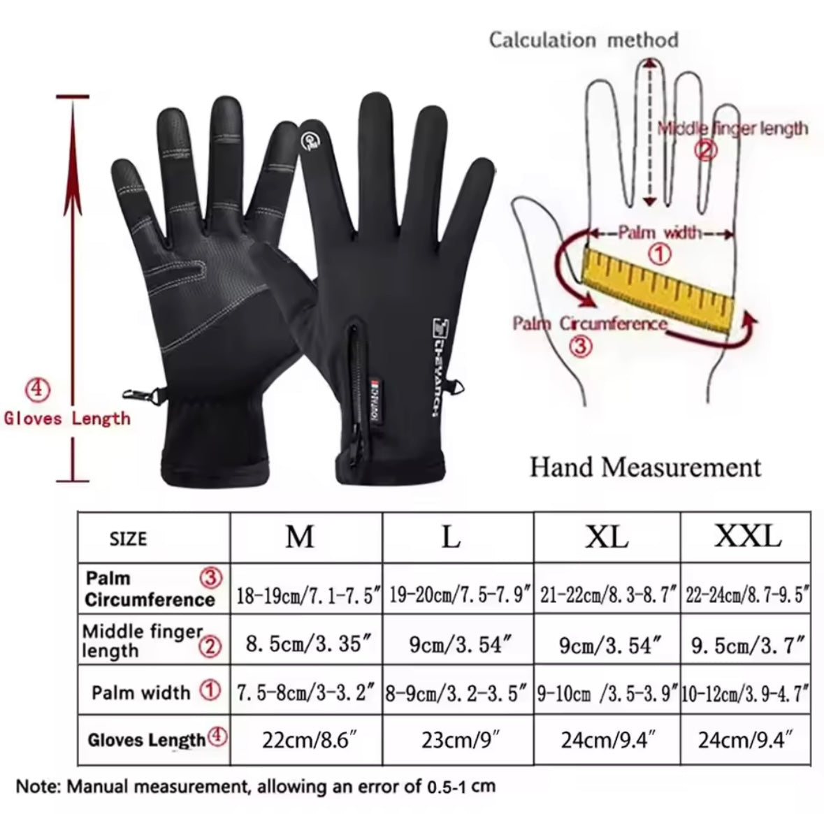 Winter Touchscreen-Handschuhe – Winddicht, Rutschfest & Warm | Ideal für Outdoor & Sport